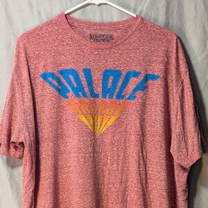 Stranger Things Palace Arcade Shirt, Pink Heathered XXL